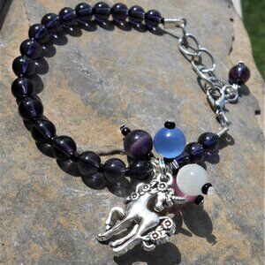 No.4 Handmade bracelet with unicorn charm